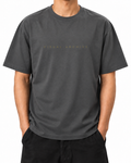 Visual Archive · 240 GSM Shadow worn front on white