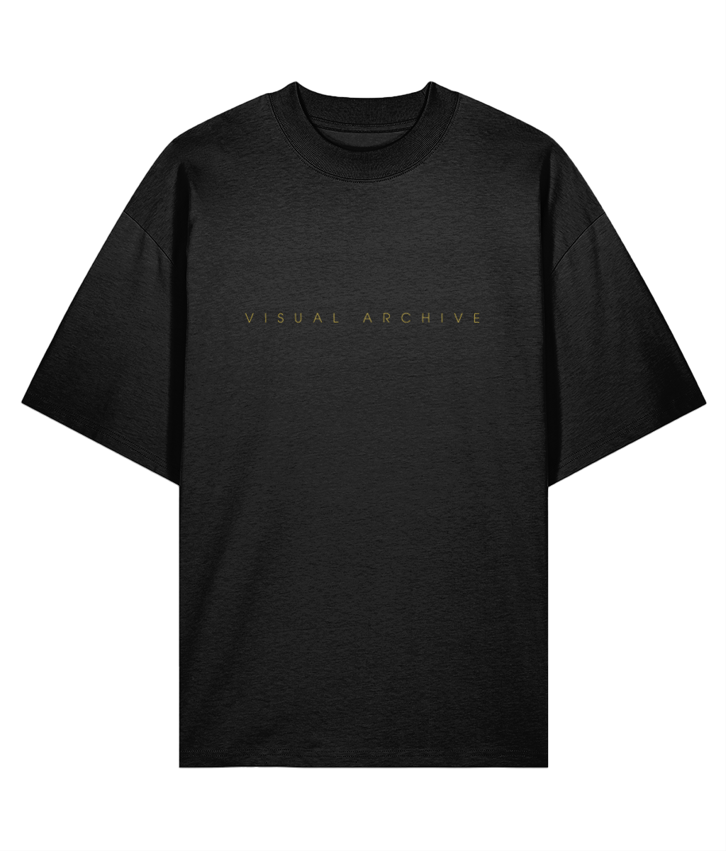 Visual Archive — Oversized-T-Shirt mit 200 GSM in Black, Vorderansicht