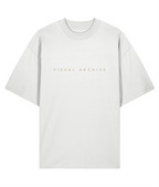 Visual Archive — White 200 GSM oversized T-shirt, front view